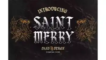 دانلود فونت انگلیسی تاتو SAINT MERRY