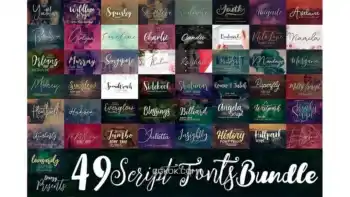 دانلود فونت انگلیسی Script Fonts Bundle