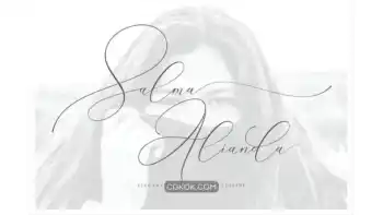 دانلود فونت انگلیسی پیوسته Salma Alianda – Elegant Font Script