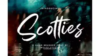 دانلود فونت انگلیسی دست نویس Scotties – Hand Brushed Font