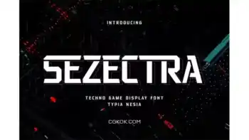 دانلود فونت تکنولوژی و علمی تخیلی برای بازی و ورزش Sezectra – Techno / Sci-fi Game and Sport Font