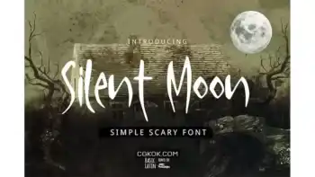 دانلود فونت انگلیسی ترسناک Silent Moon Scary Font