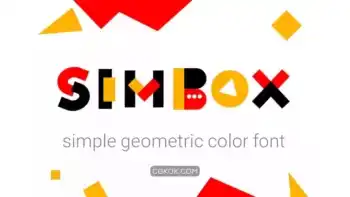دانلود فونت انگلیسی هندسی Simbox| the color geometric font