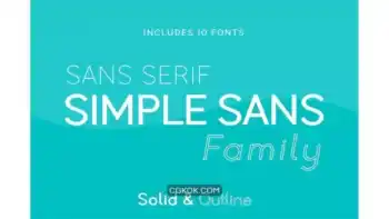 دانلود فونت انگلیسی ساده Simple Sans Family Font