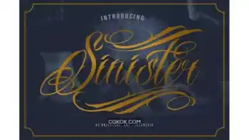 دانلود فونت تاتو استایل Sinister – Tattoo Style