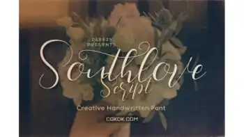 دانلود فونت انگلیسی دست نویس Southlove Script Font
