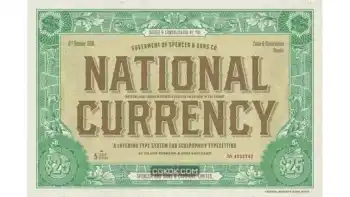 دانلود فونت انگلیسی کلاسیک National Currency Font Bundle