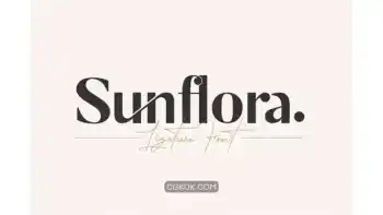 دانلود فونت منحصر به فرد گرافیکی Sunflora – Unique Ligature Font