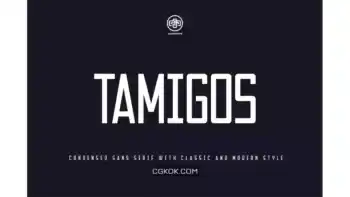 دانلود فونت انگلیسی مدرن Tamigos