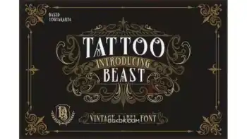 دانلود فونت انگلیسی تاتو Tattoo Beast