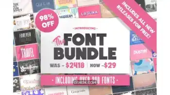دانلود پک 491 فونت حرفه ای انگلیسی The HUGE Font Bundle