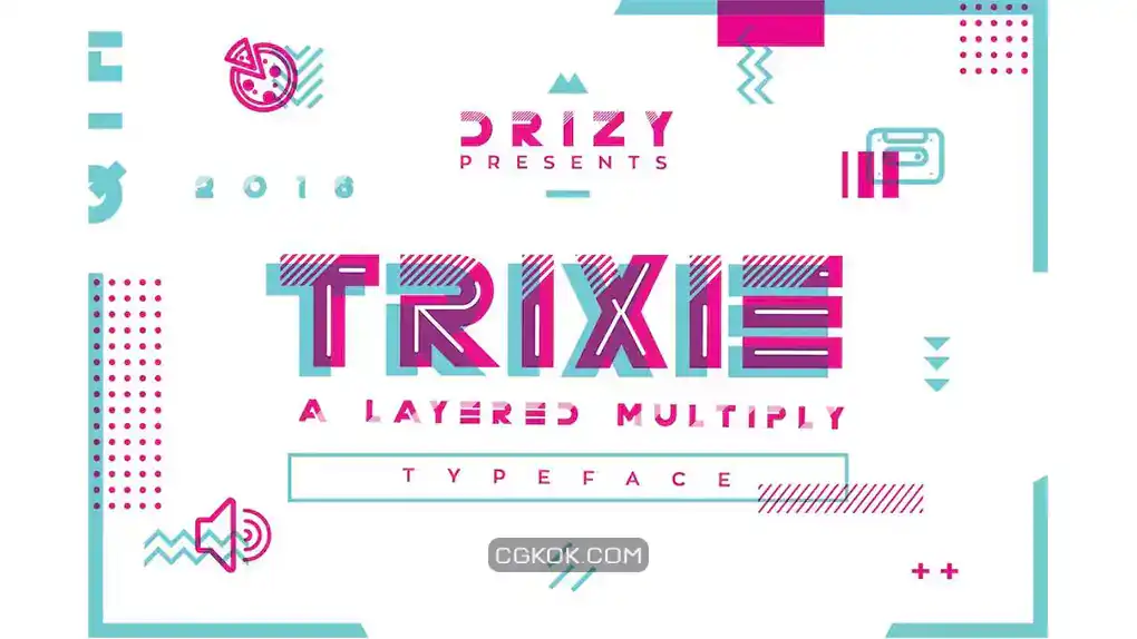 دانلود فونت انگلیسی هندسی TRIXIE
