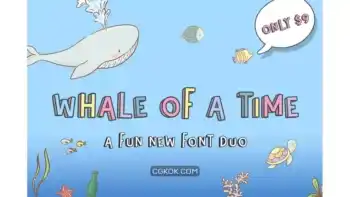 دانلود فونت انگلیسی فانتزی Whale of a Time Font Duo