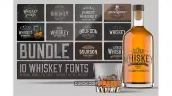 دانلود فونت انگلیسی کلاسیک Whiskey Fonts Bundle