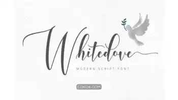 دانلود فونت انگلیسی دست نویس Whitedove Modern Script