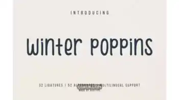 دانلود فونت دست نویس Winter Poppins Font