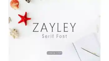 دانلود فونت انگلیسی مدرن Zayley Serif Regular Font