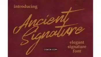 دانلود فونت انگلیسی به سبک امضا Ancient Signature
