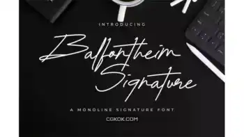 دانلود فونت امضای مونولاین Balfontheim Signature – Monoline Signature Font