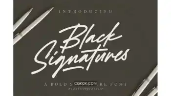 دانلود فونت انگلیسی به سبک امضا Black Signatures – Signature Font