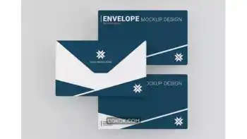 دانلود موکاپ پاکت نامه Business envelope mockup 2