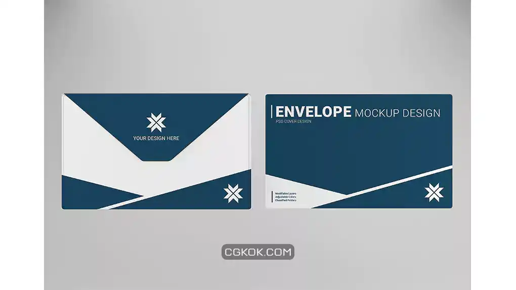 دانلود موکاپ پاکت نامه Business envelope mockup