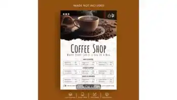 دانلود طرح لایه باز منو کافی شاپ 3