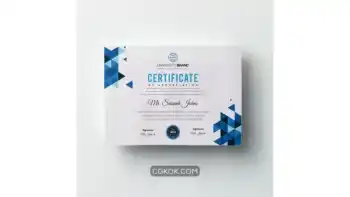 دانلود طرح لایه باز لوح تقدیر شرکتی Corporate certificate