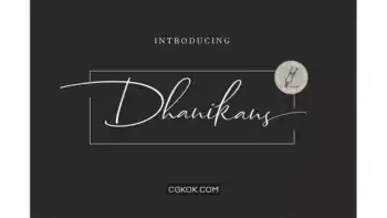 دانلود فونت انگلیسی به سبک امضا Dhanikans Signature