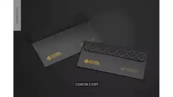 دانلود موکاپ پاکت نامه Dl envelopes mockup opened and closed