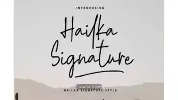 دانلود فونت انگلیسی به سبک امضا Hailka Signature