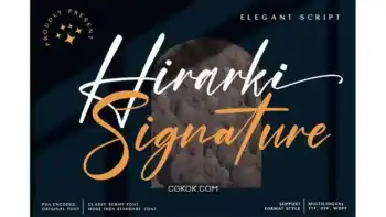 دانلود فونت انگلیسی به سبک امضا Hirarki Signature