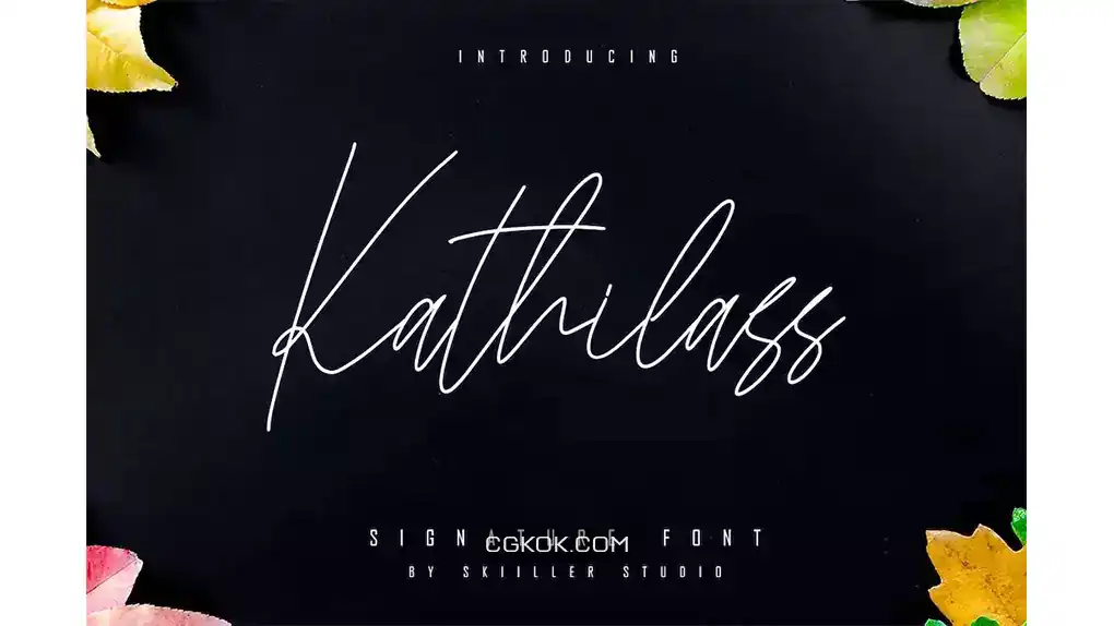 دانلود فونت انگلیسی به سبک امضا Kathilass – Signature Font