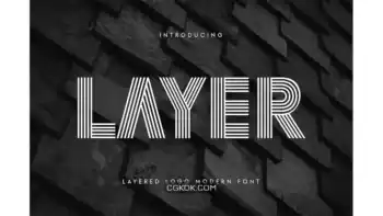دانلود فونت انگلیسی لوگو Layer – Layered Logo Modern Font