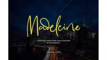 دانلود فونت انگلیسی به سبک امضا Madeleine Signature
