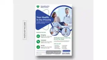 دانلود طرح لایه باز تراکت پزشکی Medical flyer templates