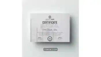 دانلود طرح لایه باز لوح تقدیر مینیمال Minimal certificate template