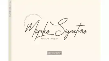 دانلود فونت انگلیسی به سبک امضا Miyake Signature