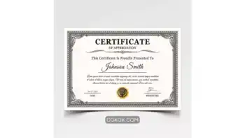 دانلود طرح لایه باز لوح تقدیر Modern certificate award template