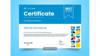 دانلود طرح لایه باز لوح تقدیر حرفه ای Professional certificate design template