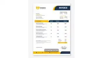 دانلود طرح لایه باز فاکتور کسب و کار شرکتی مدرن 4