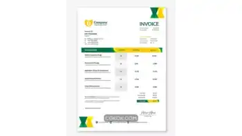 دانلود طرح لایه باز فاکتور کسب و کار شرکتی مدرن 6