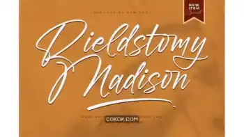 دانلود فونت امضای قلم‌ موی دست‌ نویس Rieldstomy Madison Handwritten Brush Signature