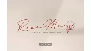 دانلود فونت انگلیسی به سبک امضا Rosemary Signature