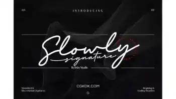 دانلود فونت انگلیسی به سبک امضا Slowly Signature