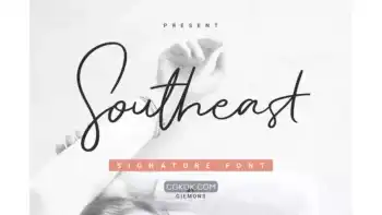 دانلود فونت انگلیسی به سبک امضا Southeast Signature