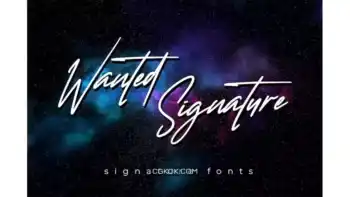 دانلود فونت انگلیسی به سبک امضا Wanted Signature
