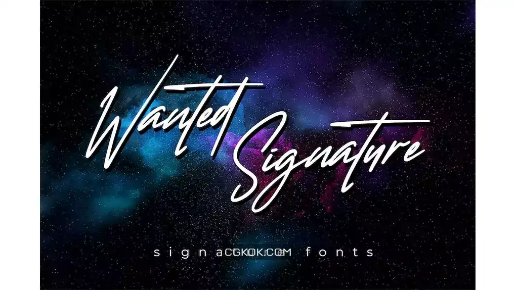 دانلود فونت انگلیسی به سبک امضا Wanted Signature