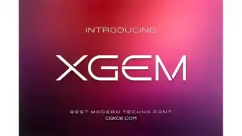دانلود فونت انگلیسی مدرن Xgem – Modern Techno Font