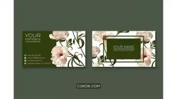 دانلود طرح لایه باز کارت ویزیت گل فروشی 12